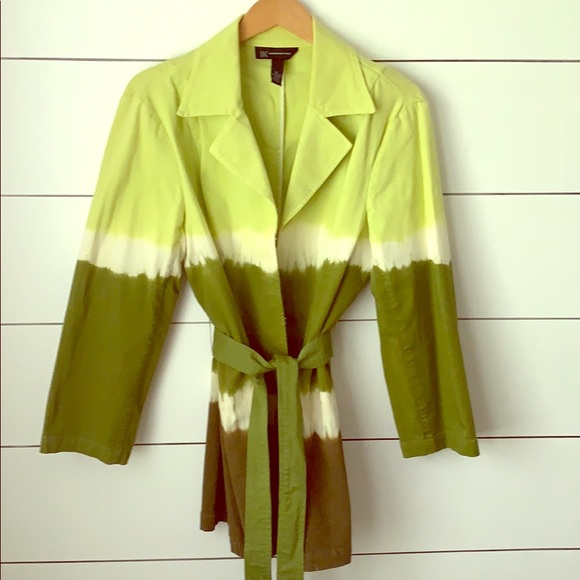 INC International Concepts Jackets & Blazers - INC Green Tie Dye Jacket